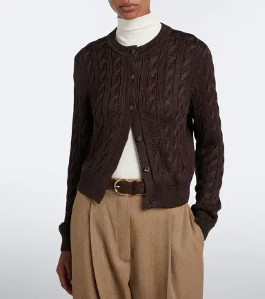Ralph Lauren Collection Cable-knit silk cardigan | Thumbnail 4 Ralph Lauren Collection Cable-knit silk cardigan | Thumbnail 4