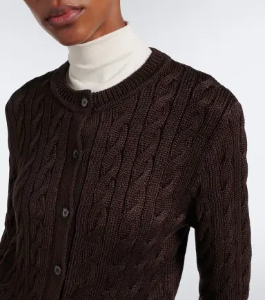 Ralph Lauren Collection Cable-knit silk cardigan | Thumbnail 6 Ralph Lauren Collection Cable-knit silk cardigan | Thumbnail 6