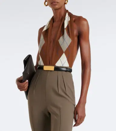 Mugler Argyle virgin wool bodysuit | Thumbnail 7 Mugler Argyle virgin wool bodysuit | Thumbnail 7