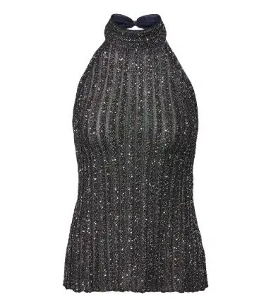 Missoni Ribbed-knit sequined halterneck top | Thumbnail 1 Missoni Ribbed-knit sequined halterneck top | Thumbnail 1