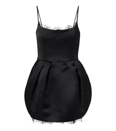 BLUMARINE Lace-trimmed duchesse minidress | Thumbnail 1 BLUMARINE Lace-trimmed duchesse minidress | Thumbnail 1