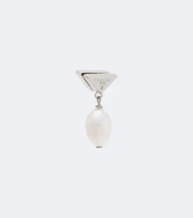 Prada Logo pearl earrings | Thumbnail 4 Prada Logo pearl earrings | Thumbnail 4