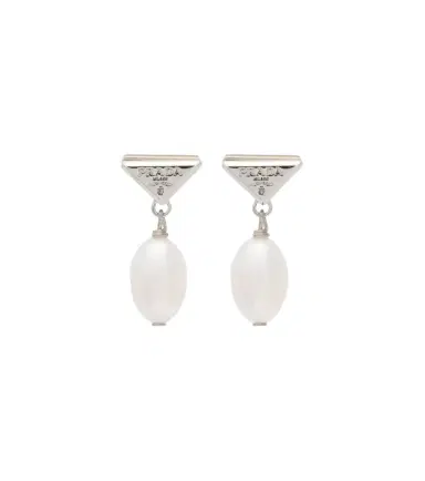 Prada Logo pearl earrings | Thumbnail 1 Prada Logo pearl earrings | Thumbnail 1