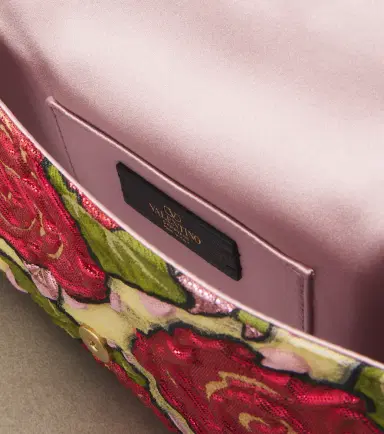 Valentino Garavani DeVain Small floral jacquard shoulder bag | Thumbnail 2 Valentino Garavani DeVain Small floral jacquard shoulder bag | Thumbnail 2