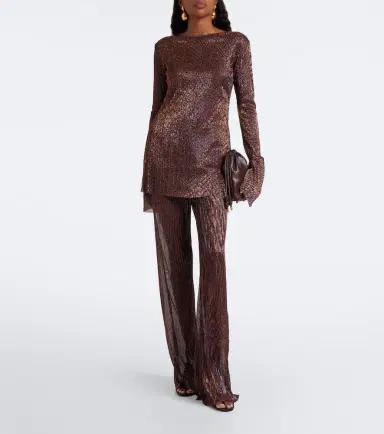 Cala de la Cruz Dries knitted lamé wide-leg pants | Thumbnail 4 Cala de la Cruz Dries knitted lamé wide-leg pants | Thumbnail 4