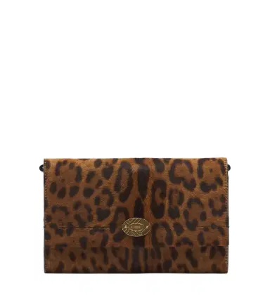 Burberry Leopard-print calf hair wallet on chain | Thumbnail 1 Burberry Leopard-print calf hair wallet on chain | Thumbnail 1