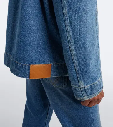 Bottega Veneta Intrecciato oversized denim jacket | Thumbnail 2 Bottega Veneta Intrecciato oversized denim jacket | Thumbnail 2