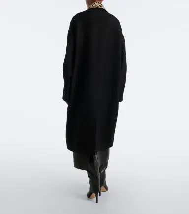 RÓHE Róhe Calf hair-trimmed virgin wool coat | Thumbnail 3 RÓHE Róhe Calf hair-trimmed virgin wool coat | Thumbnail 3