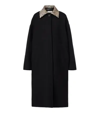 RÓHE Róhe Calf hair-trimmed virgin wool coat | Thumbnail 1 RÓHE Róhe Calf hair-trimmed virgin wool coat | Thumbnail 1