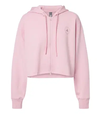 adidas by Stella McCartney Logo cotton-blend jersey hoodie | Thumbnail 1 adidas by Stella McCartney Logo cotton-blend jersey hoodie | Thumbnail 1