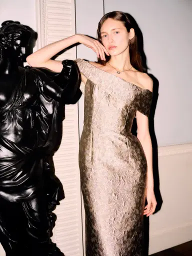 Markarian Clover Silver Gown | Thumbnail 2 Markarian Clover Silver Gown | Thumbnail 2