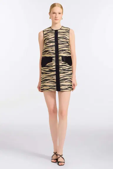 Markarian Pearsei Zebra-Striped Mini Dress | Thumbnail 2 Markarian Pearsei Zebra-Striped Mini Dress | Thumbnail 2