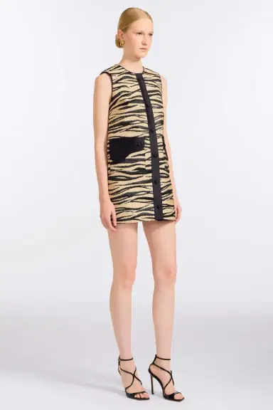 Markarian Pearsei Zebra-Striped Mini Dress | Thumbnail 3 Markarian Pearsei Zebra-Striped Mini Dress | Thumbnail 3