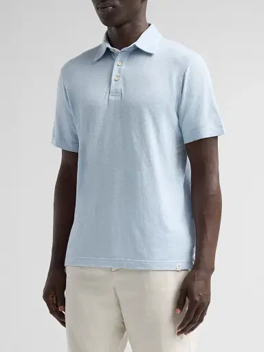 AG Jeans Men's Bryce Stretch-Linen Polo Shirt | Thumbnail 4 AG Jeans Men's Bryce Stretch-Linen Polo Shirt | Thumbnail 4