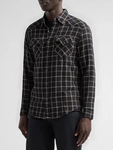 AG Jeans Men's Huston Check Cotton Western Shirt | Thumbnail 4 AG Jeans Men's Huston Check Cotton Western Shirt | Thumbnail 4