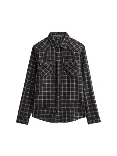 AG Jeans Men's Huston Check Cotton Western Shirt | Thumbnail 1 AG Jeans Men's Huston Check Cotton Western Shirt | Thumbnail 1