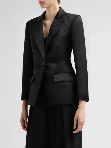 Ulla Johnson Women's Soline Satin Blazer | Thumbnail 4 Ulla Johnson Women's Soline Satin Blazer | Thumbnail 4