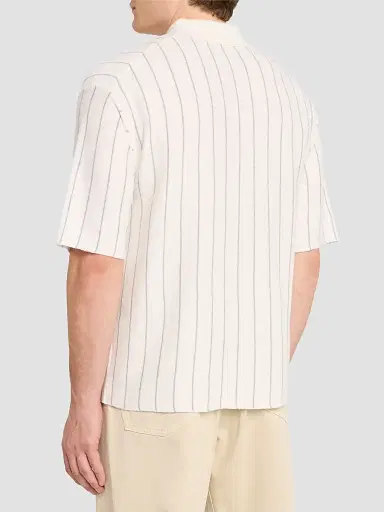 Helmut Lang Men's Striped Terry Polo Shirt | Thumbnail 3 Helmut Lang Men's Striped Terry Polo Shirt | Thumbnail 3