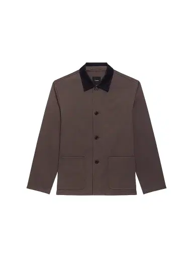 Theory Men's Corduroy-Collar Cotton Twill Jacket | Thumbnail 1 Theory Men's Corduroy-Collar Cotton Twill Jacket | Thumbnail 1