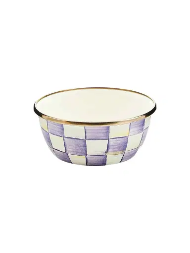 MacKenzie-Childs Violet Check Pinch Bowl | Thumbnail 1 MacKenzie-Childs Violet Check Pinch Bowl | Thumbnail 1
