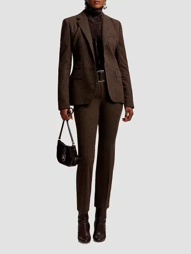 Ralph Lauren Collection Women's Parker Herringbone Wool-Blend Jacket | Thumbnail 2 Ralph Lauren Collection Women's Parker Herringbone Wool-Blend Jacket | Thumbnail 2