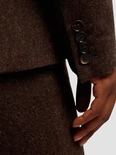 Ralph Lauren Collection Women's Parker Herringbone Wool-Blend Jacket | Thumbnail 5 Ralph Lauren Collection Women's Parker Herringbone Wool-Blend Jacket | Thumbnail 5