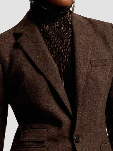 Ralph Lauren Collection Women's Parker Herringbone Wool-Blend Jacket | Thumbnail 7 Ralph Lauren Collection Women's Parker Herringbone Wool-Blend Jacket | Thumbnail 7