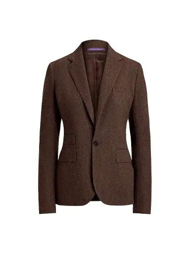 Ralph Lauren Collection Women's Parker Herringbone Wool-Blend Jacket | Thumbnail 1 Ralph Lauren Collection Women's Parker Herringbone Wool-Blend Jacket | Thumbnail 1
