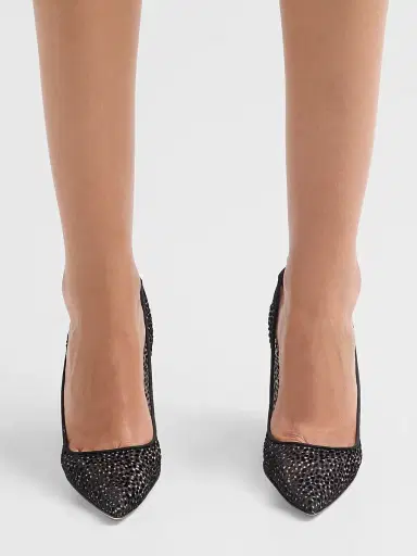 Manolo Blahnik Women's Polka Dot Mesh Stiletto Pumps | Thumbnail 3 Manolo Blahnik Women's Polka Dot Mesh Stiletto Pumps | Thumbnail 3