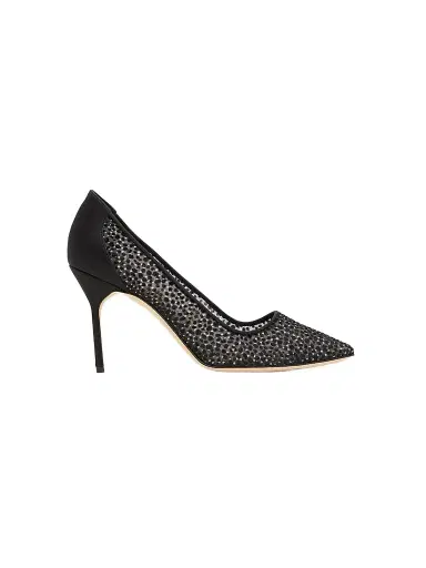 Manolo Blahnik Women's Polka Dot Mesh Stiletto Pumps | Thumbnail 1 Manolo Blahnik Women's Polka Dot Mesh Stiletto Pumps | Thumbnail 1