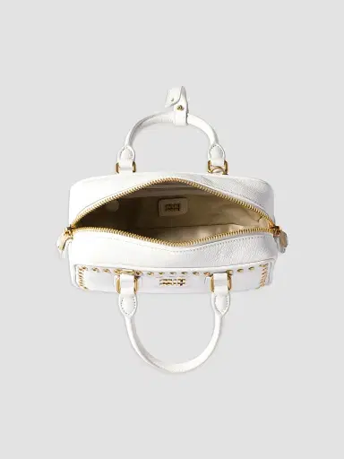 Miu Miu Women's Arcadie Studded Leather Top Handle Bag | Thumbnail 4 Miu Miu Women's Arcadie Studded Leather Top Handle Bag | Thumbnail 4