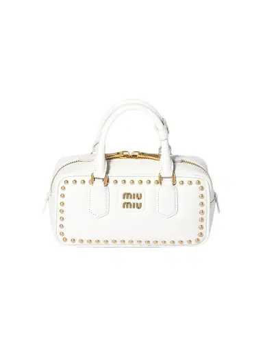 Miu Miu Women's Arcadie Studded Leather Top Handle Bag | Thumbnail 1 Miu Miu Women's Arcadie Studded Leather Top Handle Bag | Thumbnail 1