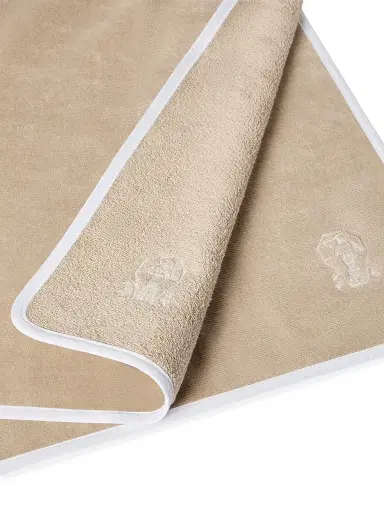 Brunello Cucinelli 2 Piece Cotton Terrycloth Towel Set with Embroidery | Thumbnail 2 Brunello Cucinelli 2 Piece Cotton Terrycloth Towel Set with Embroidery | Thumbnail 2