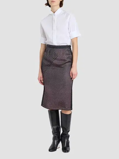 Maison Margiela Women's Paisley Pencil Midi Skirt | Thumbnail 2 Maison Margiela Women's Paisley Pencil Midi Skirt | Thumbnail 2