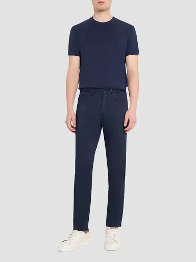 Isaia Men's Pelleovo Silk-Cotton Crewneck T-Shirt | Thumbnail 2 Isaia Men's Pelleovo Silk-Cotton Crewneck T-Shirt | Thumbnail 2