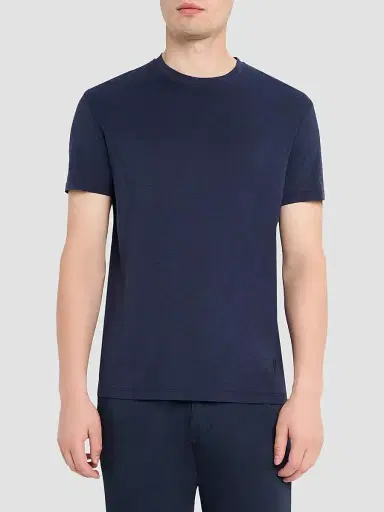 Isaia Men's Pelleovo Silk-Cotton Crewneck T-Shirt | Thumbnail 4 Isaia Men's Pelleovo Silk-Cotton Crewneck T-Shirt | Thumbnail 4
