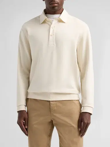 Vince Men's French Terry Travel Polo Shirt | Thumbnail 4 Vince Men's French Terry Travel Polo Shirt | Thumbnail 4