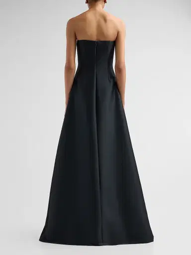 Teri Jon by Rickie Freeman Women's Beaded Floral Mikado A-Line Gown | Thumbnail 3 Teri Jon by Rickie Freeman Women's Beaded Floral Mikado A-Line Gown | Thumbnail 3