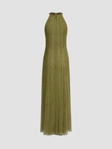 Mac Duggal Women's Sequined-Mesh Trapeze Gown | Thumbnail 6 Mac Duggal Women's Sequined-Mesh Trapeze Gown | Thumbnail 6