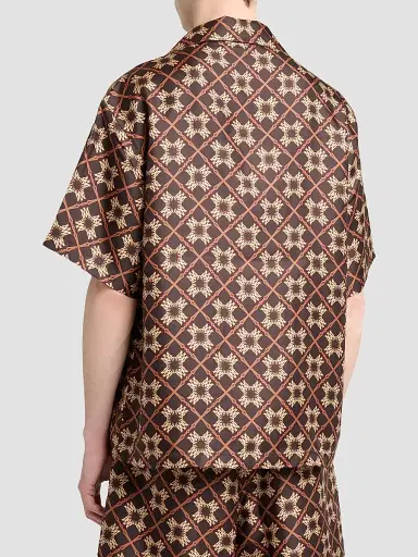 AMIRI Men's Geometric Silk Camp Shirt | Thumbnail 3 AMIRI Men's Geometric Silk Camp Shirt | Thumbnail 3