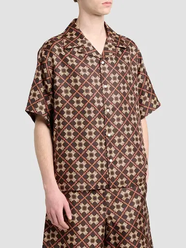 AMIRI Men's Geometric Silk Camp Shirt | Thumbnail 4 AMIRI Men's Geometric Silk Camp Shirt | Thumbnail 4