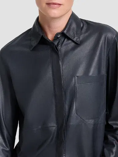 TWP Women's Cowboy Update Leather Shirt | Thumbnail 5 TWP Women's Cowboy Update Leather Shirt | Thumbnail 5