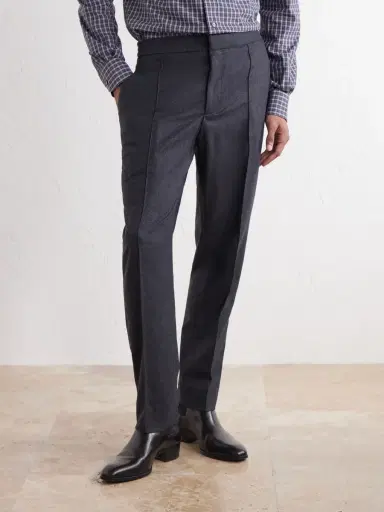 Zegna Straight-Leg Wool, Cashmere and Silk-Blend Trousers - Men | Thumbnail 3 Zegna Straight-Leg Wool, Cashmere and Silk-Blend Trousers - Men | Thumbnail 3