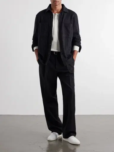 MR P. Pinstriped Cotton-Blend Jersey Shirt - Men | Thumbnail 2 MR P. Pinstriped Cotton-Blend Jersey Shirt - Men | Thumbnail 2