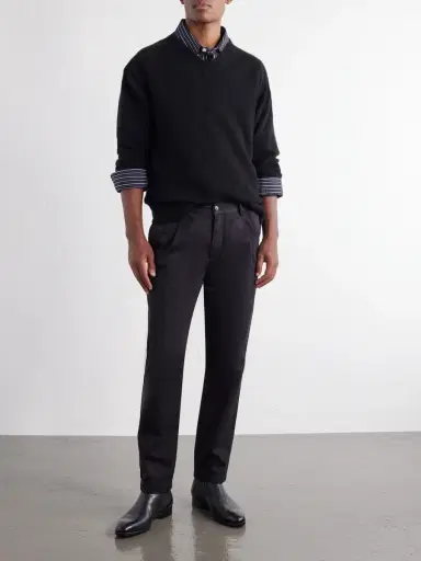 MR P. James Pleated Tapered Organic Cotton-Twill Trousers - Men | Thumbnail 2 MR P. James Pleated Tapered Organic Cotton-Twill Trousers - Men | Thumbnail 2