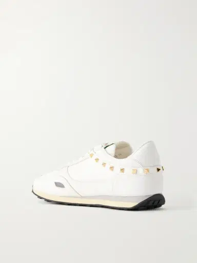 Valentino Garavani Stud Up Embellished Leather-Trimmed Sneakers - Men | Thumbnail 4 Valentino Garavani Stud Up Embellished Leather-Trimmed Sneakers - Men | Thumbnail 4