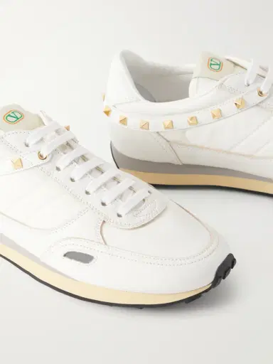 Valentino Garavani Stud Up Embellished Leather-Trimmed Sneakers - Men | Thumbnail 5 Valentino Garavani Stud Up Embellished Leather-Trimmed Sneakers - Men | Thumbnail 5