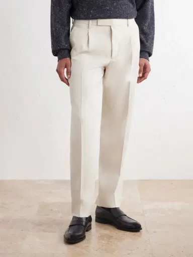 Zegna Straight-Leg Cotton and Wool-Blend Twill Trousers - Men | Thumbnail 3 Zegna Straight-Leg Cotton and Wool-Blend Twill Trousers - Men | Thumbnail 3