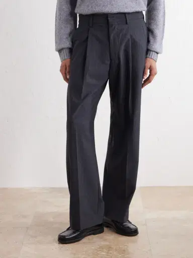 NN07 Kay 10037 Straight-Leg Pleated Pinstriped Woven Trousers - Men | Thumbnail 3 NN07 Kay 10037 Straight-Leg Pleated Pinstriped Woven Trousers - Men | Thumbnail 3