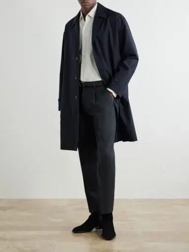 Zegna Straight-Leg Wool and Cashmere-Blend Twill Trousers - Men | Thumbnail 2 Zegna Straight-Leg Wool and Cashmere-Blend Twill Trousers - Men | Thumbnail 2